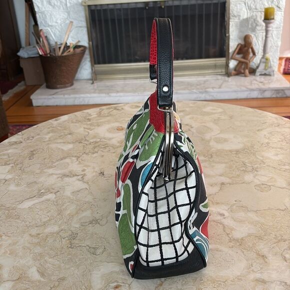 Rare Karen Wilson Limited Edition “Red Rose” Satchel Retro Style Bag - Picture 4 of 13